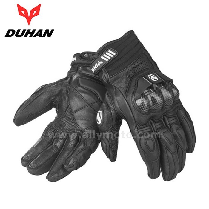 130 Motocycle Carbon Fiber Tortoise Shell Outdoor Sports Full Finger Gloves Genuine Goat Skin